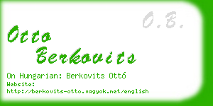 otto berkovits business card