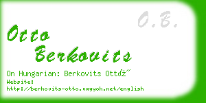 otto berkovits business card